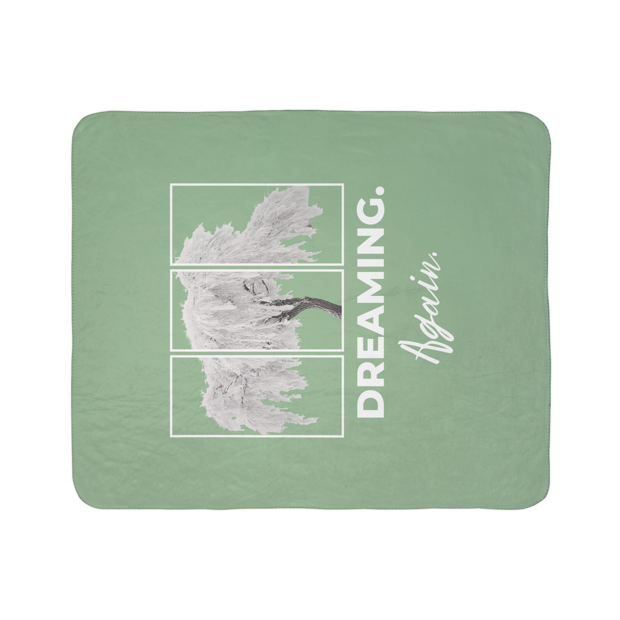 Dreaming Again Willow Tree Fleece Sherpa Blanket