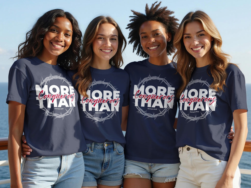 More Than Conquerors Romans 8:37 T-Shirt