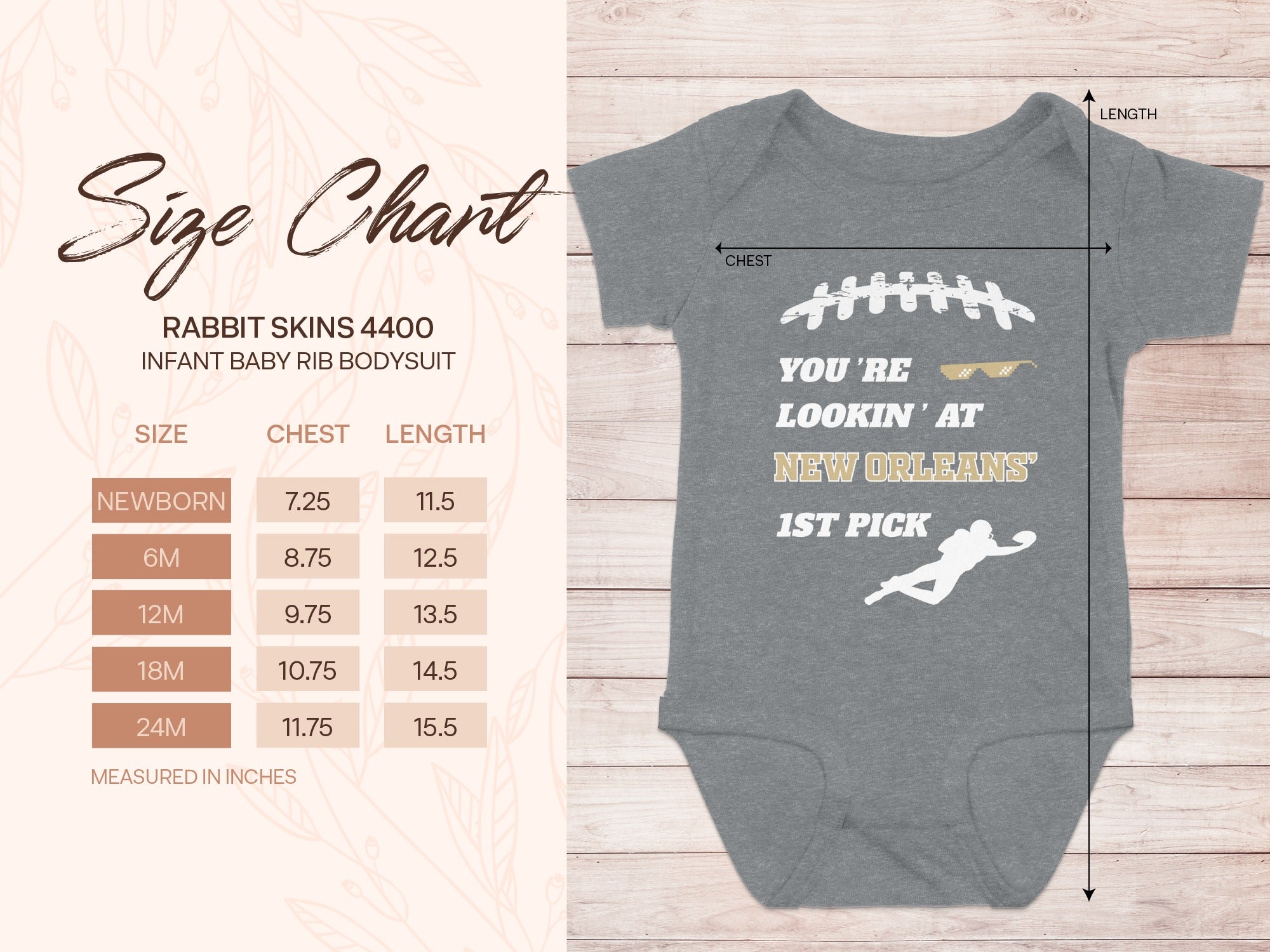 New Orleans Lookin' At 1st Pick Baby Bodysuit