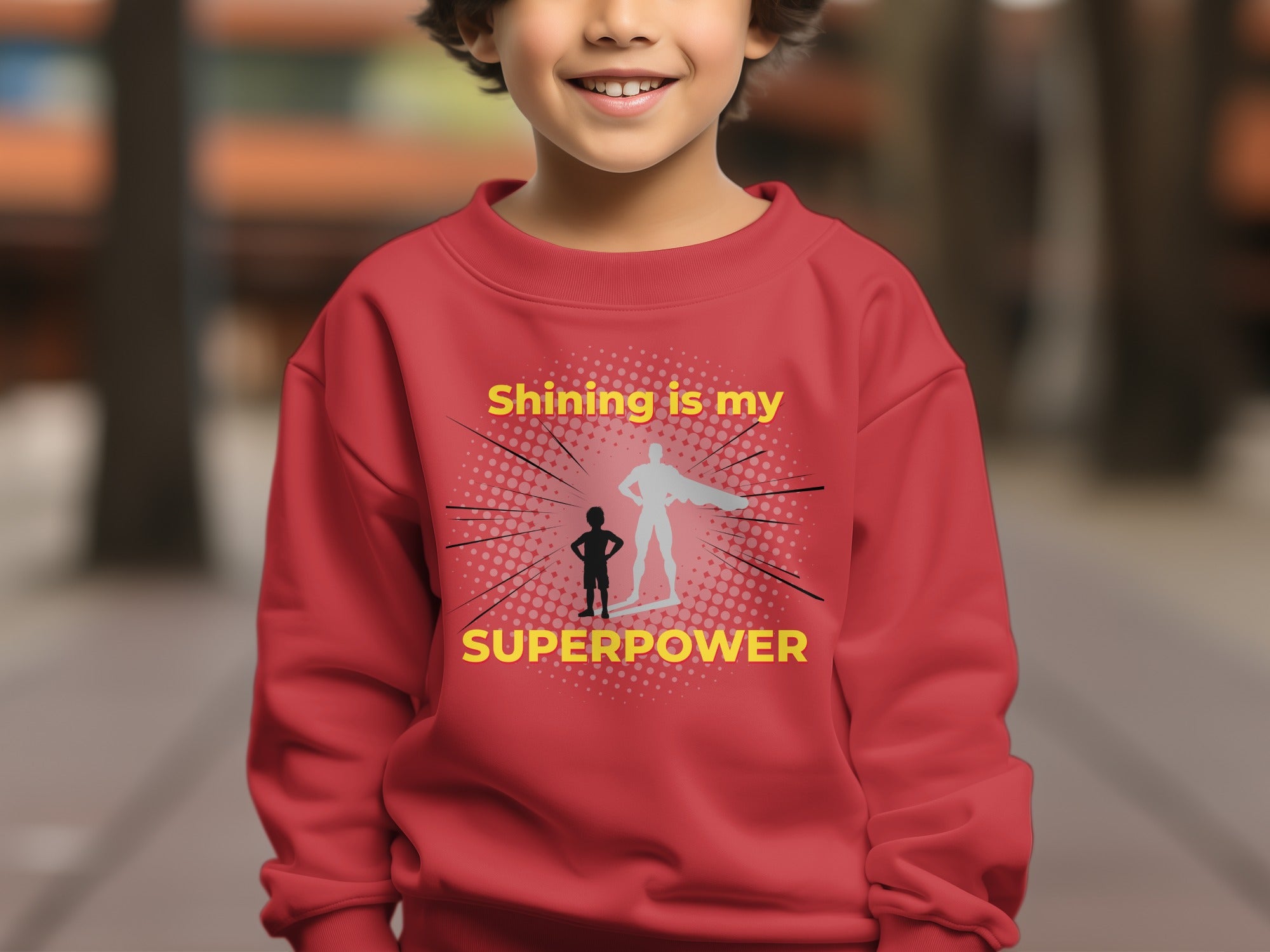 Shining is My Superpower Motivational Kids Sweatshirt