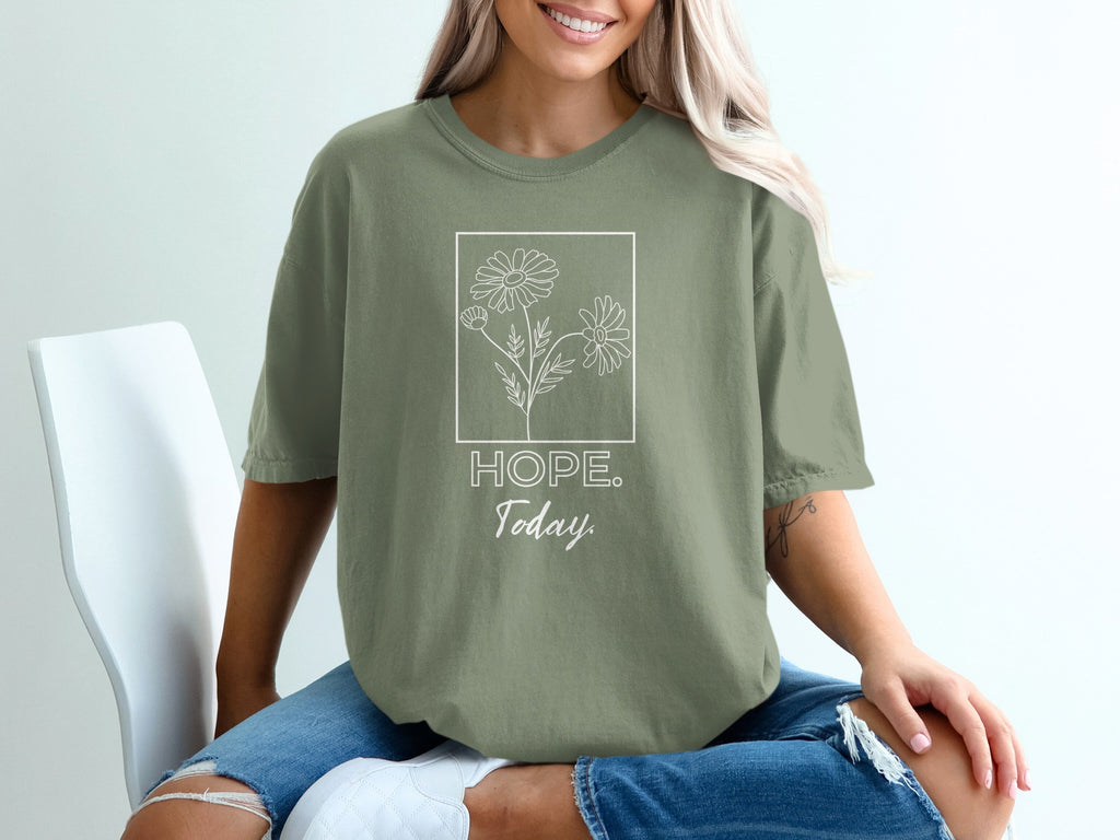 Hope Today Flowers Graphic Tee Shirt