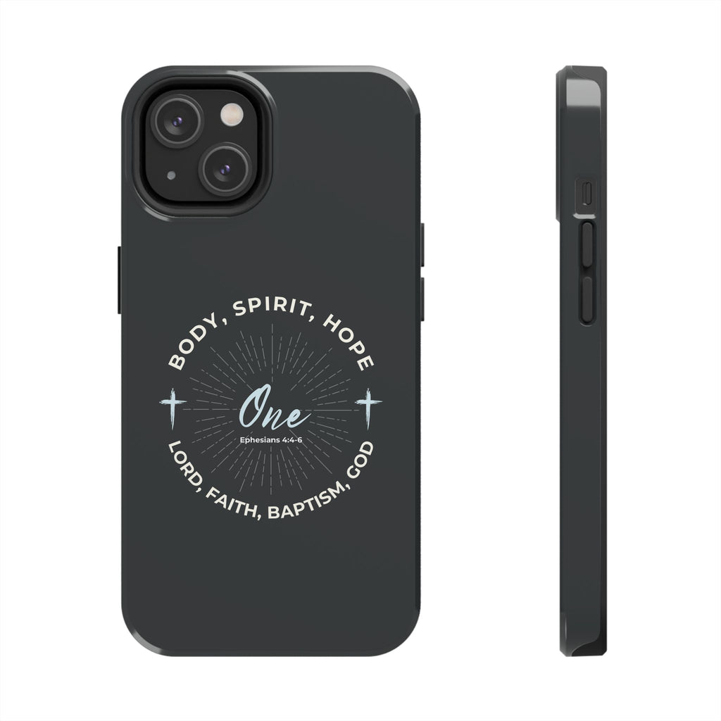 “One" Unity Phone Case –  Ephesians 4:4–6 Christian Bible Verse iPhone & Android Case – Faith Accessory