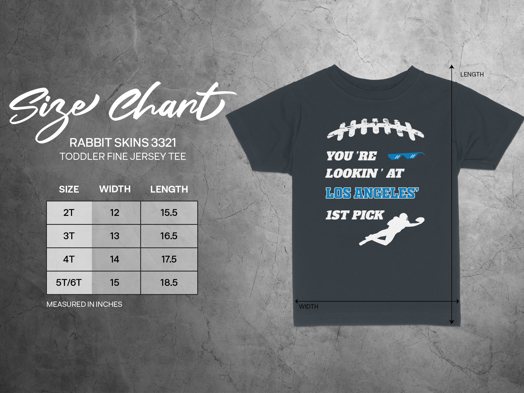 Los Angeles 1st Pick Toddler Fine Jersey Tee