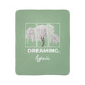 Dreaming Again Willow Tree Fleece Sherpa Blanket