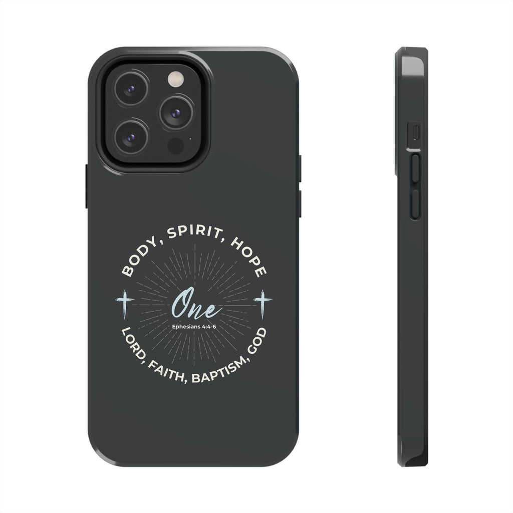 “One" Unity Phone Case –  Ephesians 4:4–6 Christian Bible Verse iPhone & Android Case – Faith Accessory