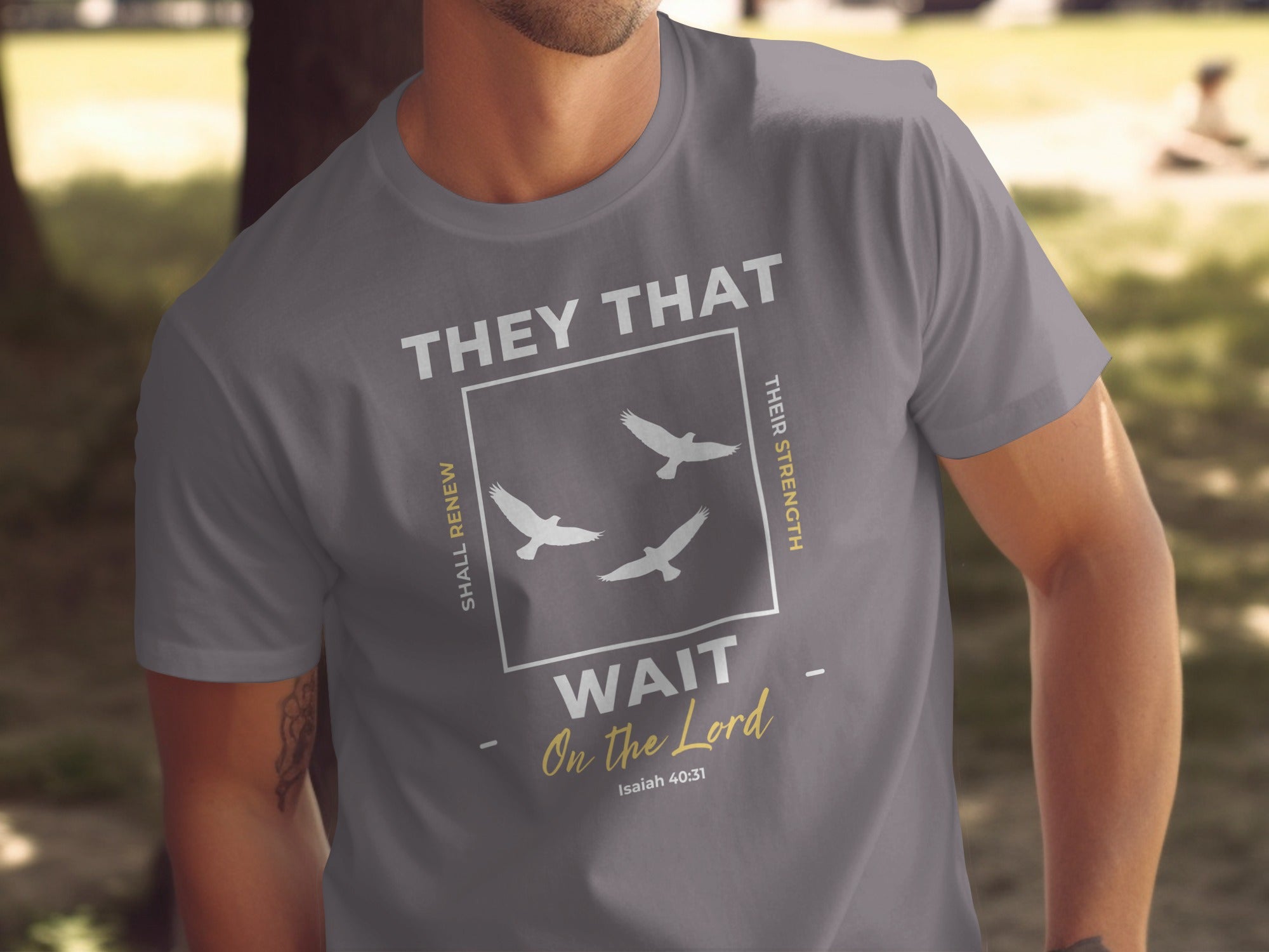 Inspirational Isaiah 40:31 They That Wait T-shirt