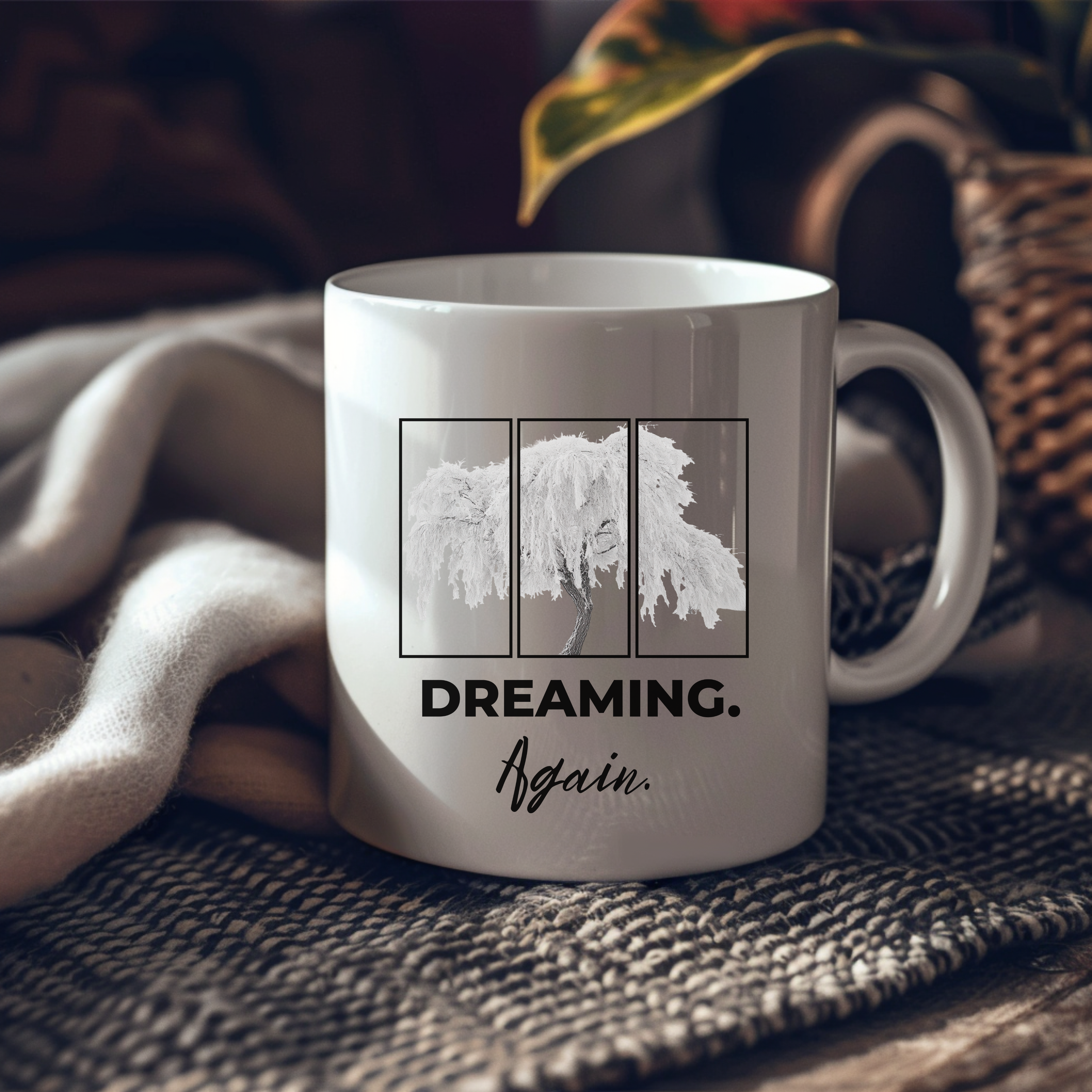 Dreaming Again Ceramic Mug — "Dreaming, Awake" Coffee Cup (11oz & 15oz)