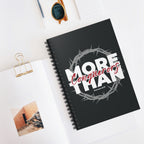 "More Than Conquerors" Spiral Notebook — Christian Inspirational Journal (Romans 8:37)