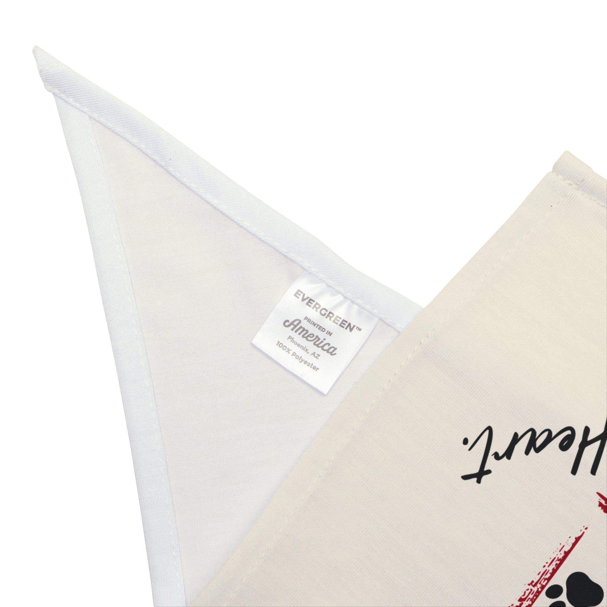 4 Paws Big Heart Pet Bandana | Heart Paw Print Dog & Cat Bandana | Cute Pet Accessory