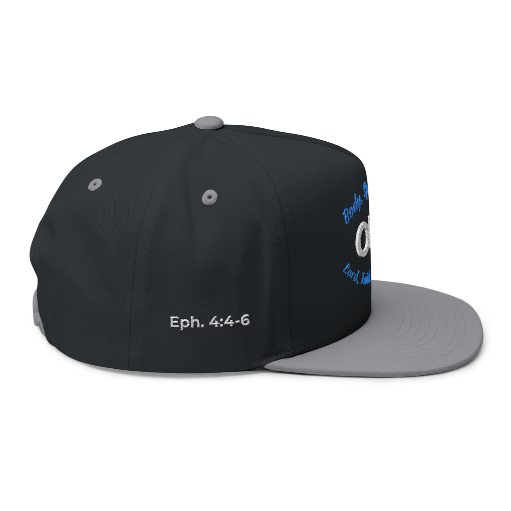 “One" Unity Embroidered Cap – Ephesians 4:4–6 Christian Flat Bill Hat – Faith Apparel