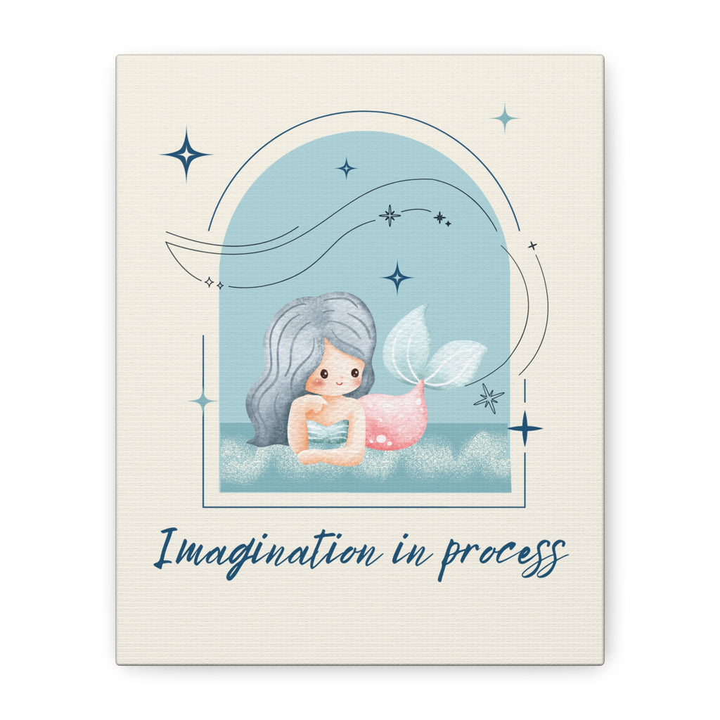Imagination in Process Mermaid Canvas Art | Kids Room Wall Decor