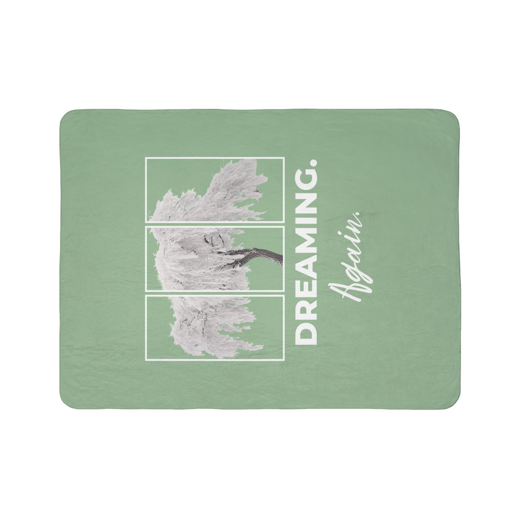 Dreaming Again Willow Tree Fleece Sherpa Blanket
