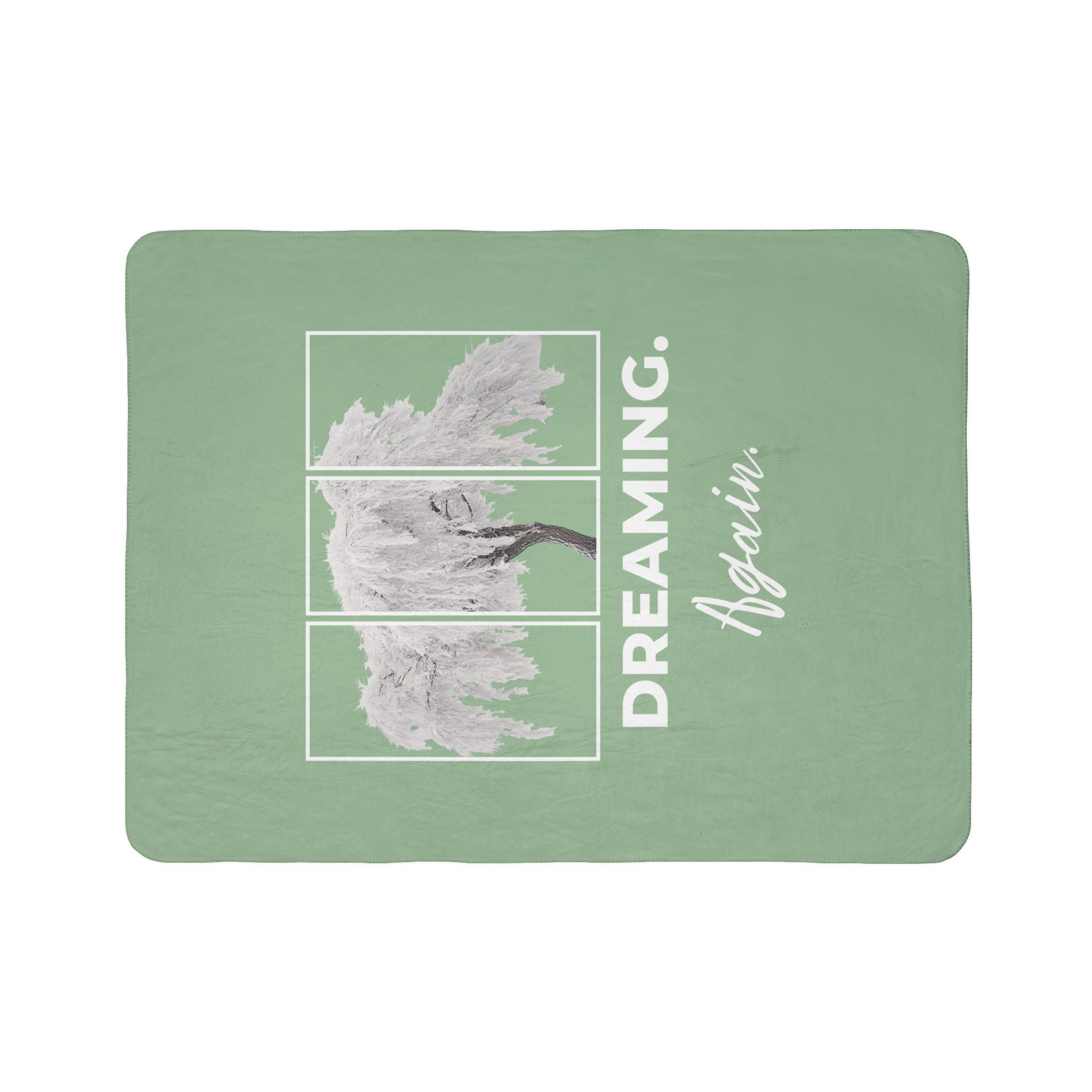 Dreaming Again Willow Tree Fleece Sherpa Blanket