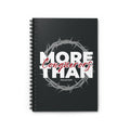 "More Than Conquerors" Spiral Notebook — Christian Inspirational Journal (Romans 8:37)