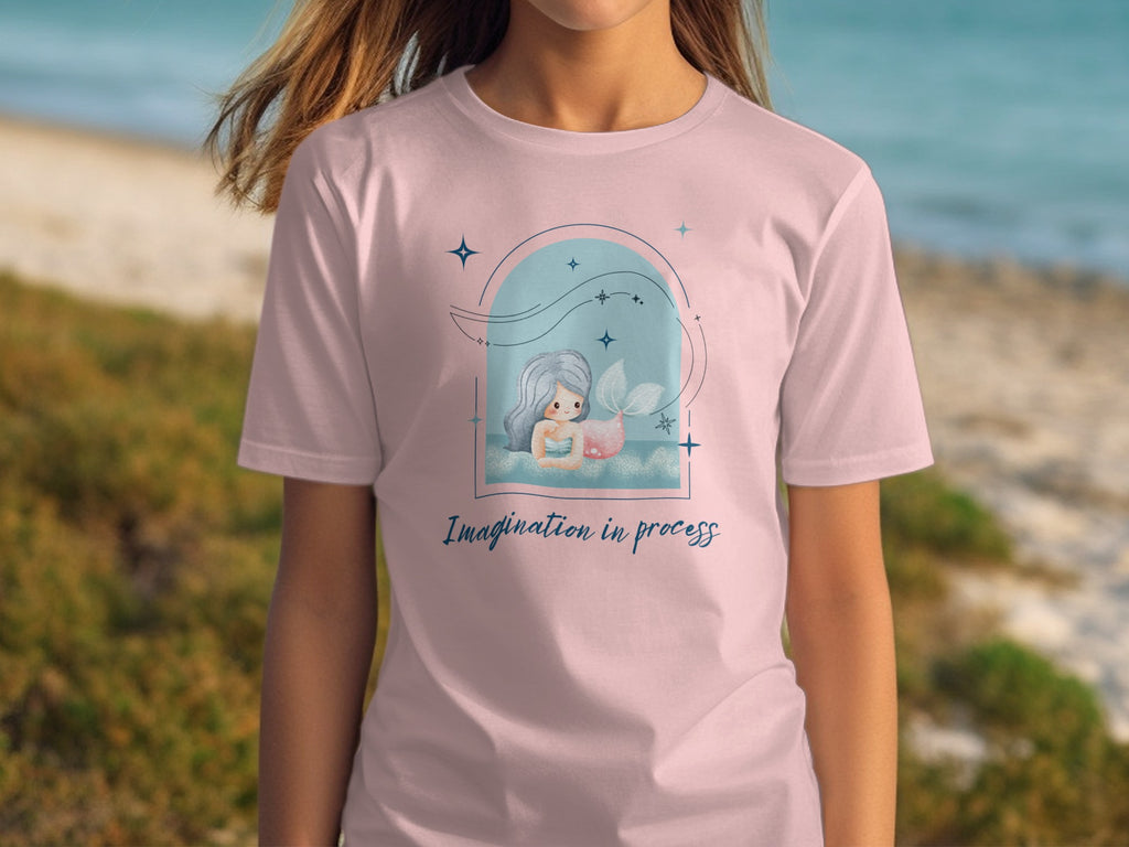 Imagination in Process Cute Mermaid Graphic T-Shirt