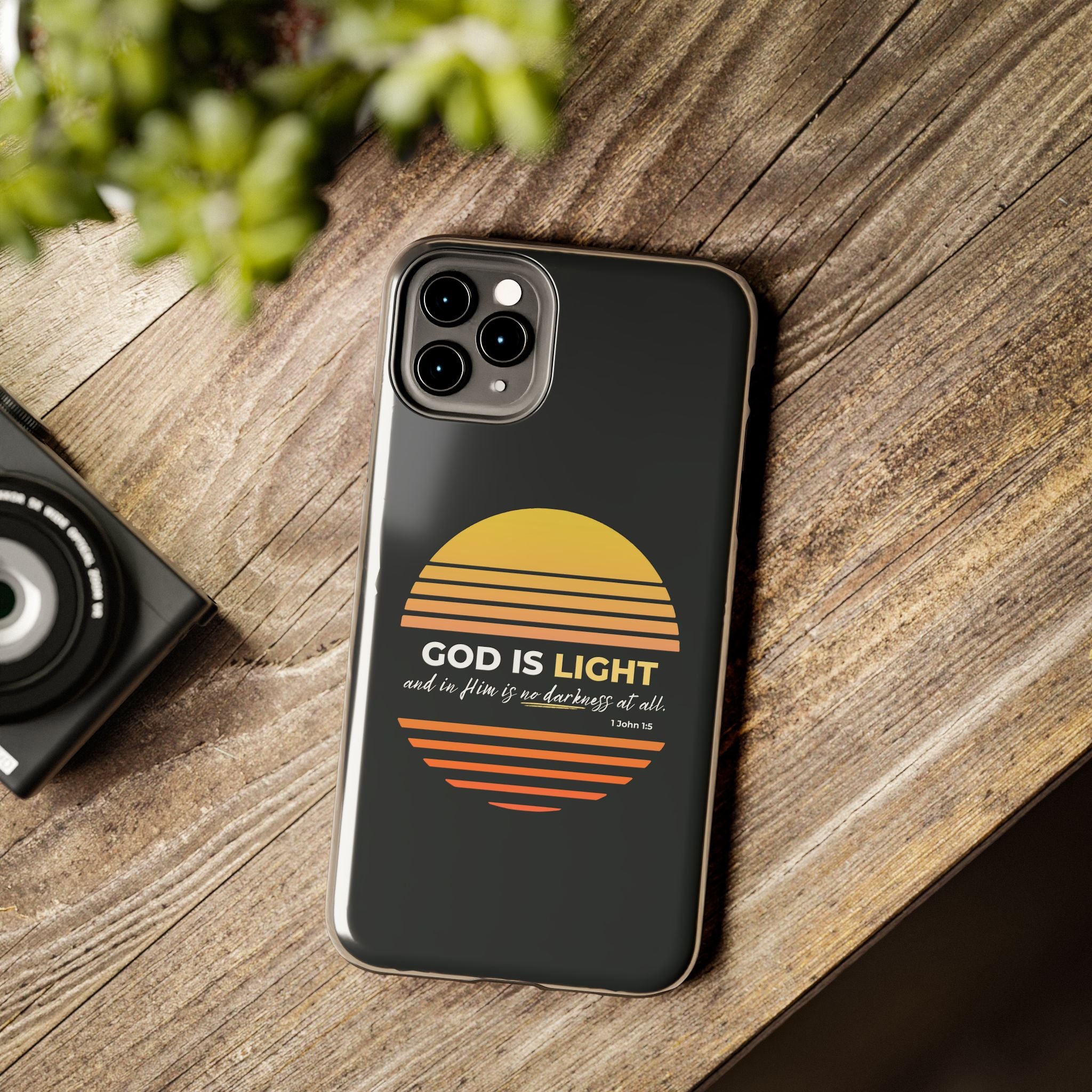 “God Is Light” Phone Case – 1 John 1:5 Christian Bible Verse iPhone & Android Case – Faith Accessory