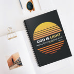 “God Is Light” Spiral Notebook — Christian Inspirational Journal (1 John 1:5)