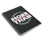 "More Than Conquerors" Spiral Notebook — Christian Inspirational Journal (Romans 8:37)