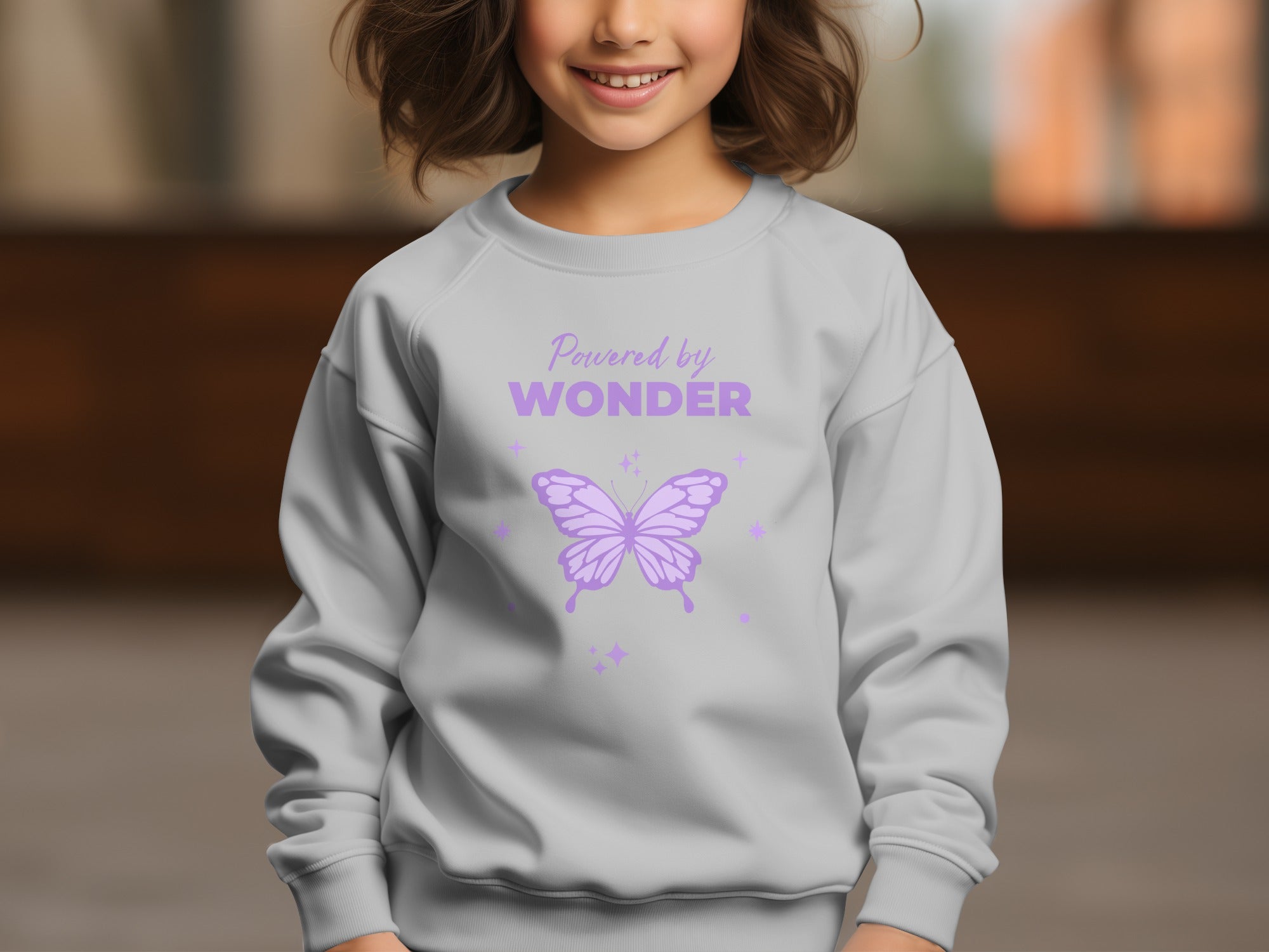 Powered by Wonder Butterfly Design Sweater