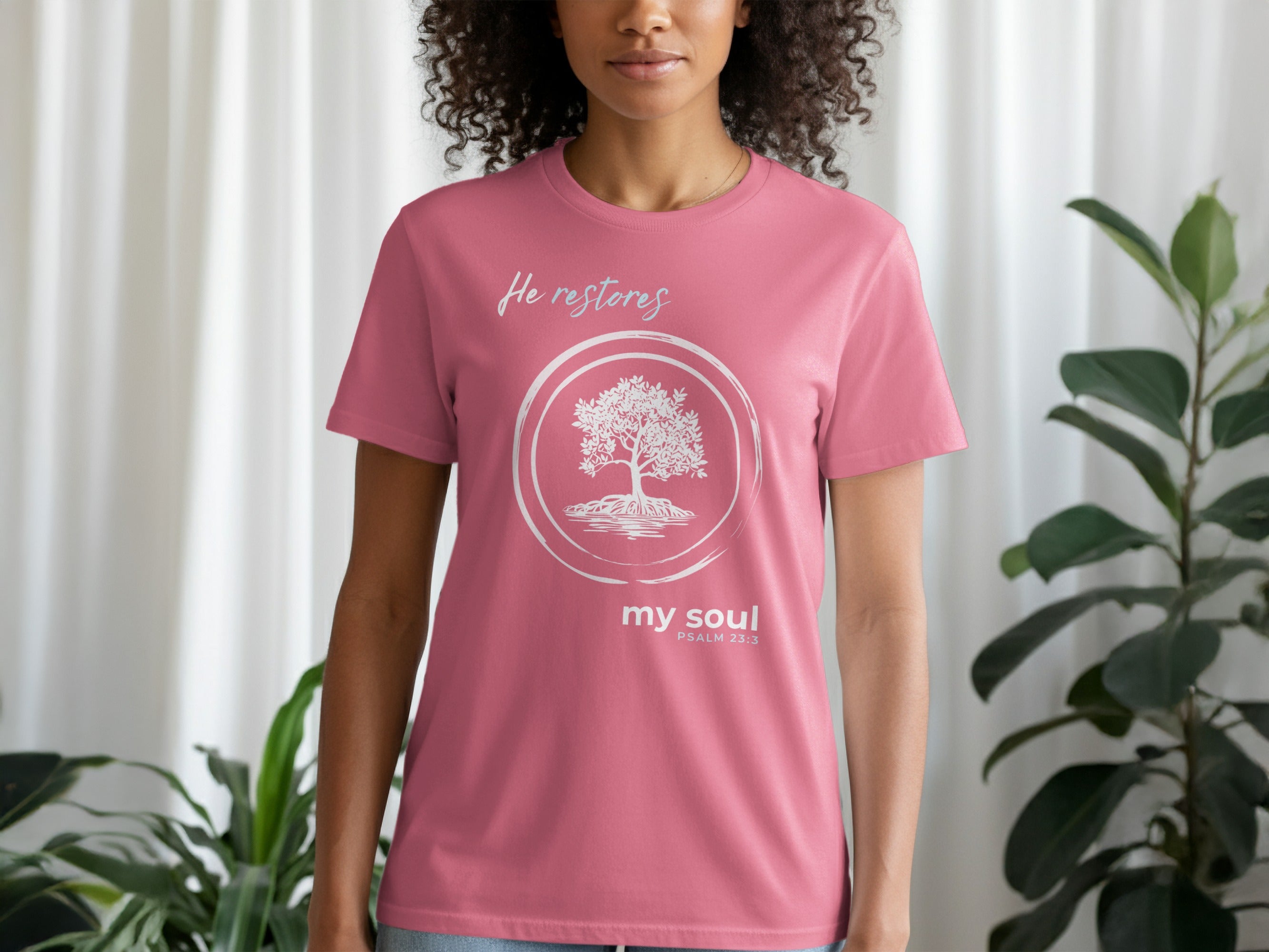 He Restores My Soul Psalm 23:3 Inspirational T-shirt