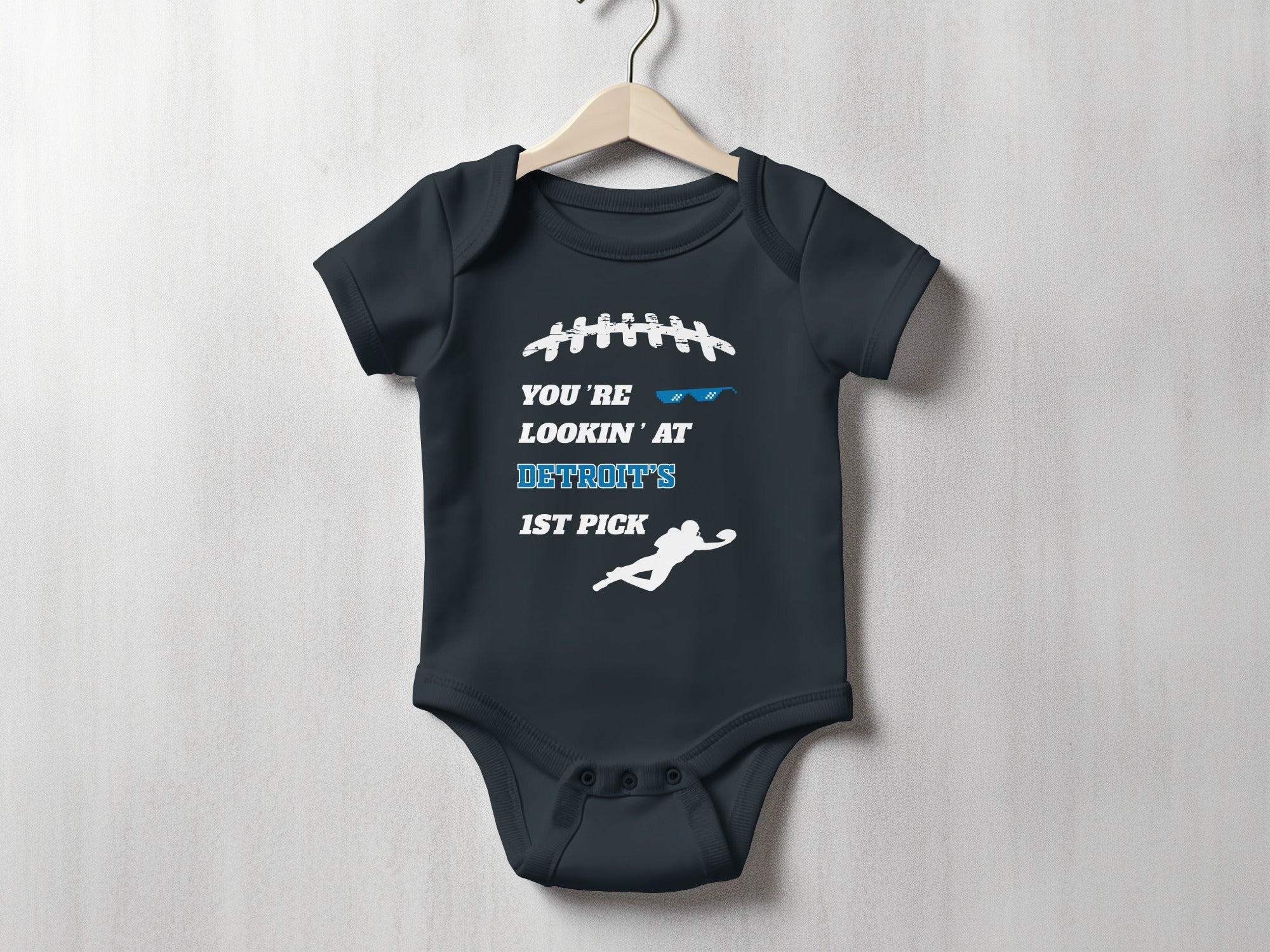 You're Lookin' at Detroit's 1st Pick Baby Onesie