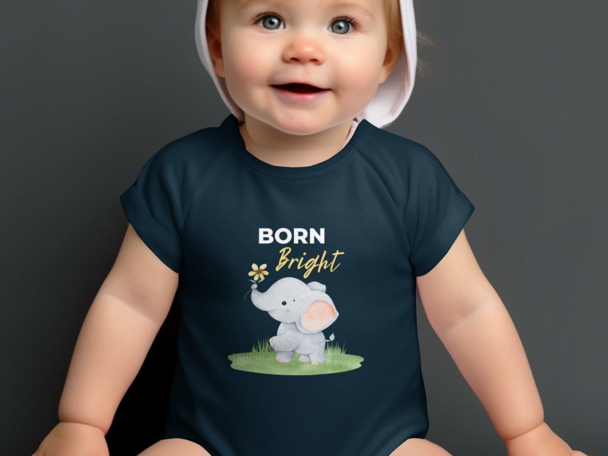 Born Bright Elephant Infant Outfit Onesie Product