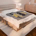 Built for Big Dreams Construction Truck Kids Plush Blanket | Velveteen Cozy Throw