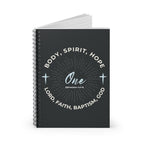 “One" Unity Spiral Notebook –  Ephesians 4:4–6 Christian Bible Verse Journal – Faith Notes