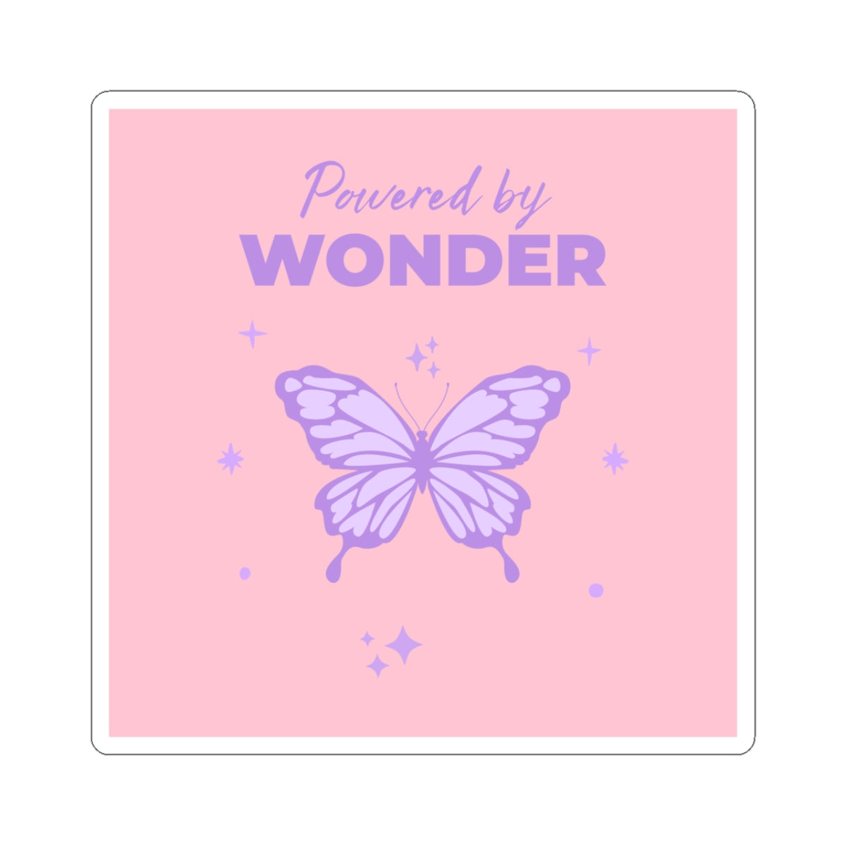 Powered by Wonder Butterfly Sticker | Kids Vinyl Sticker