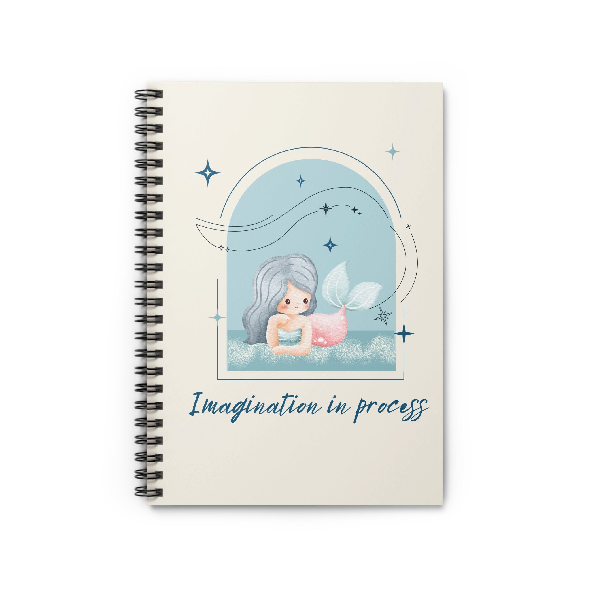 Imagination in Process Illustration on Notebook