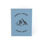 Dwell More Fear Less Mountain Greeting Cards Set | Inspirational Card