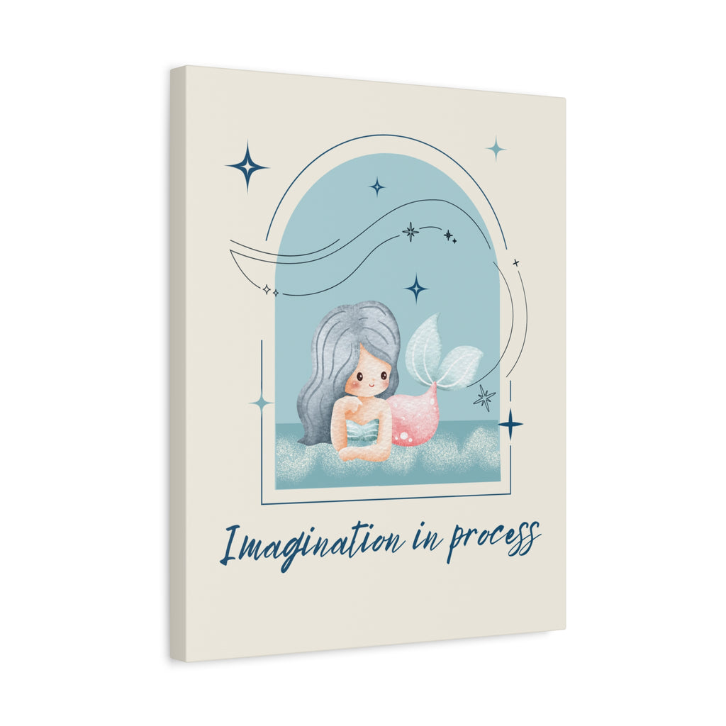 Imagination in Process Mermaid Canvas Art | Kids Room Wall Decor