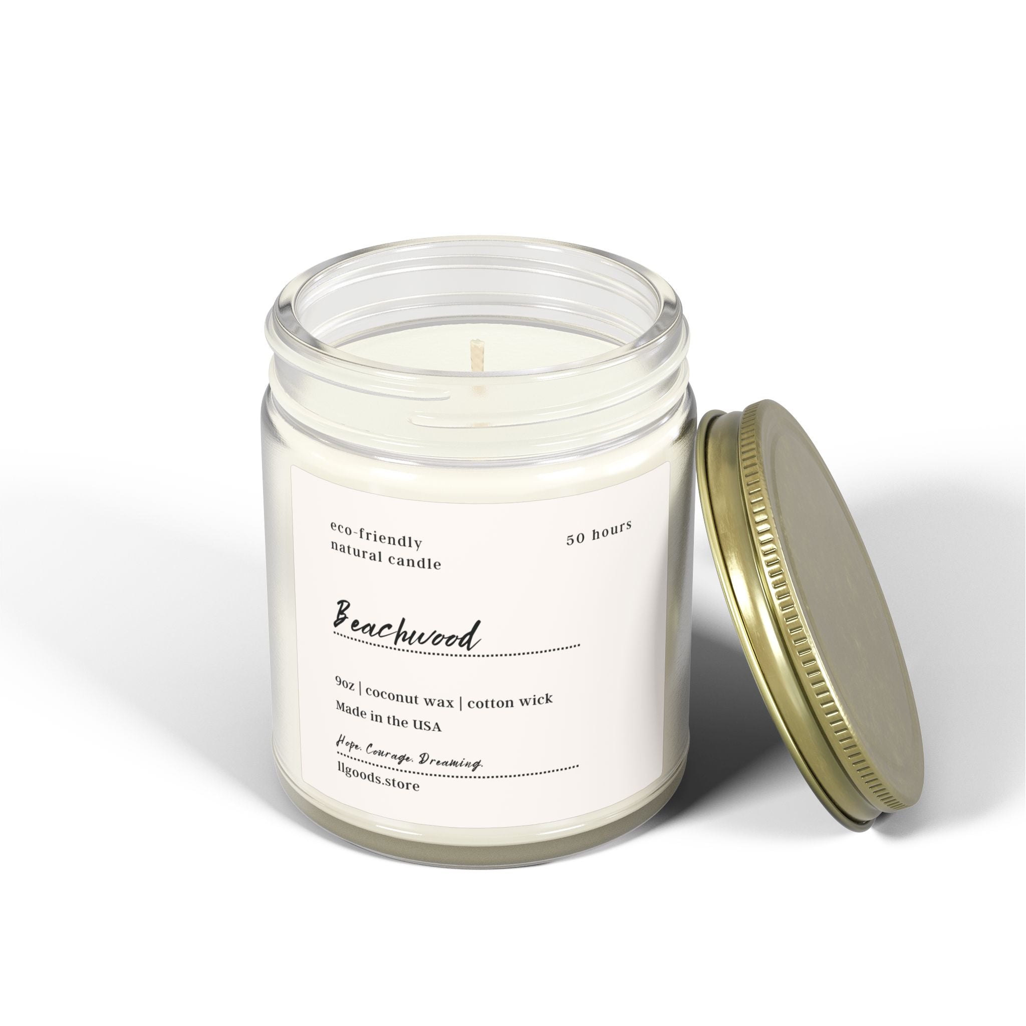 Beachwood Candle | Coconut Wax Candle | Coastal Wood Scent | Made in USA | 9oz