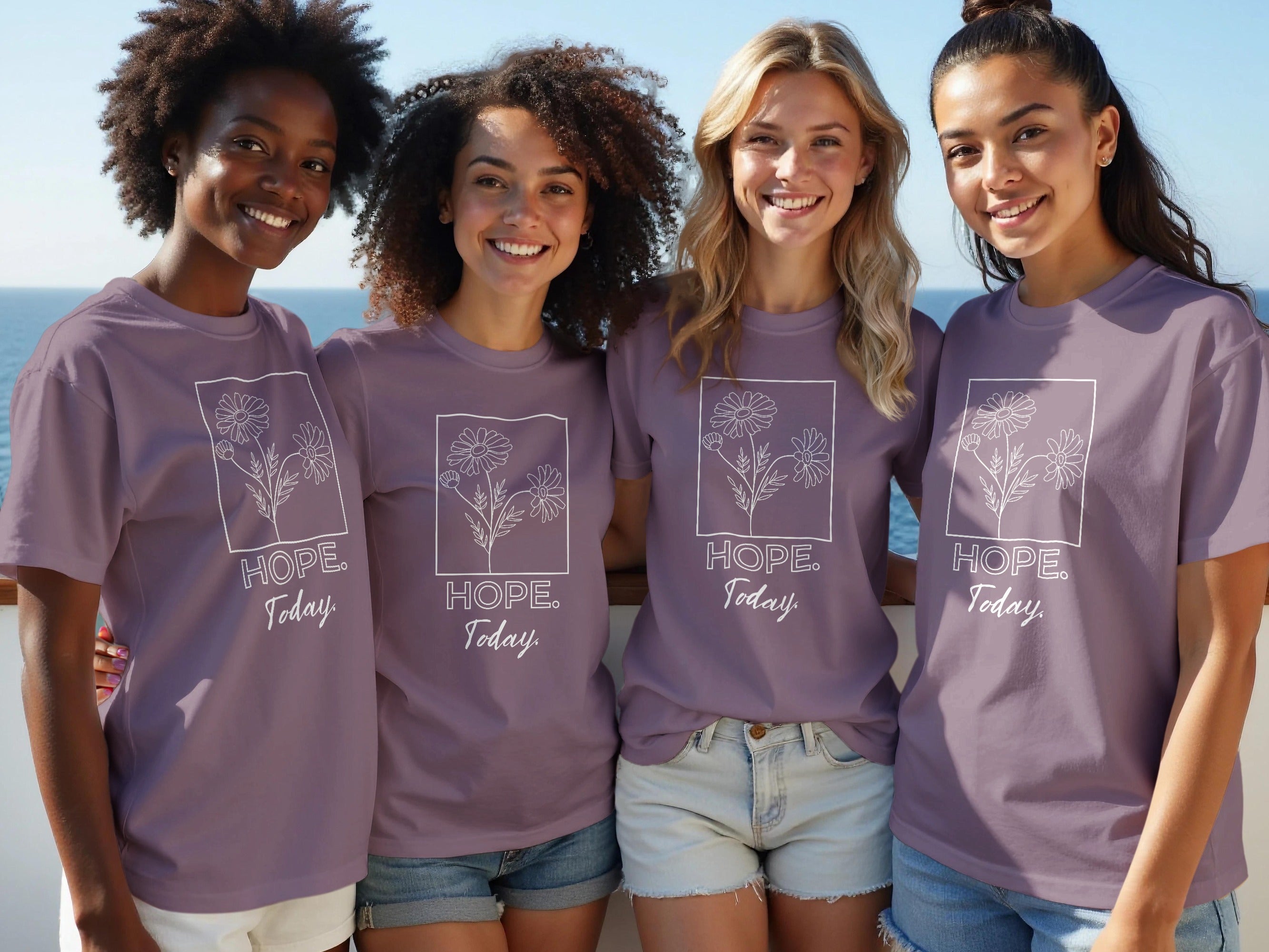 Hope Today Shirt with Floral Design Perfect for All