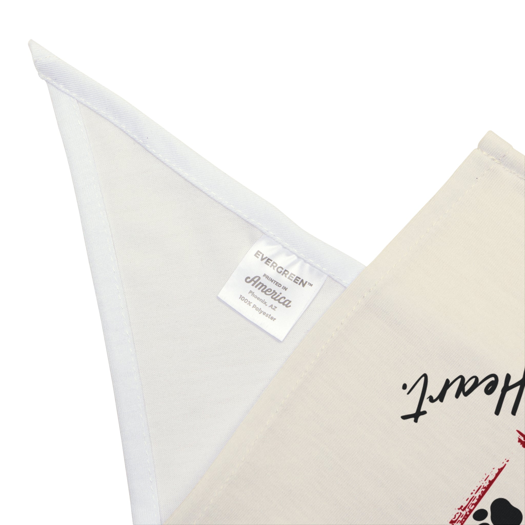 4 Paws Big Heart Pet Bandana | Heart Paw Print Dog & Cat Bandana | Cute Pet Accessory