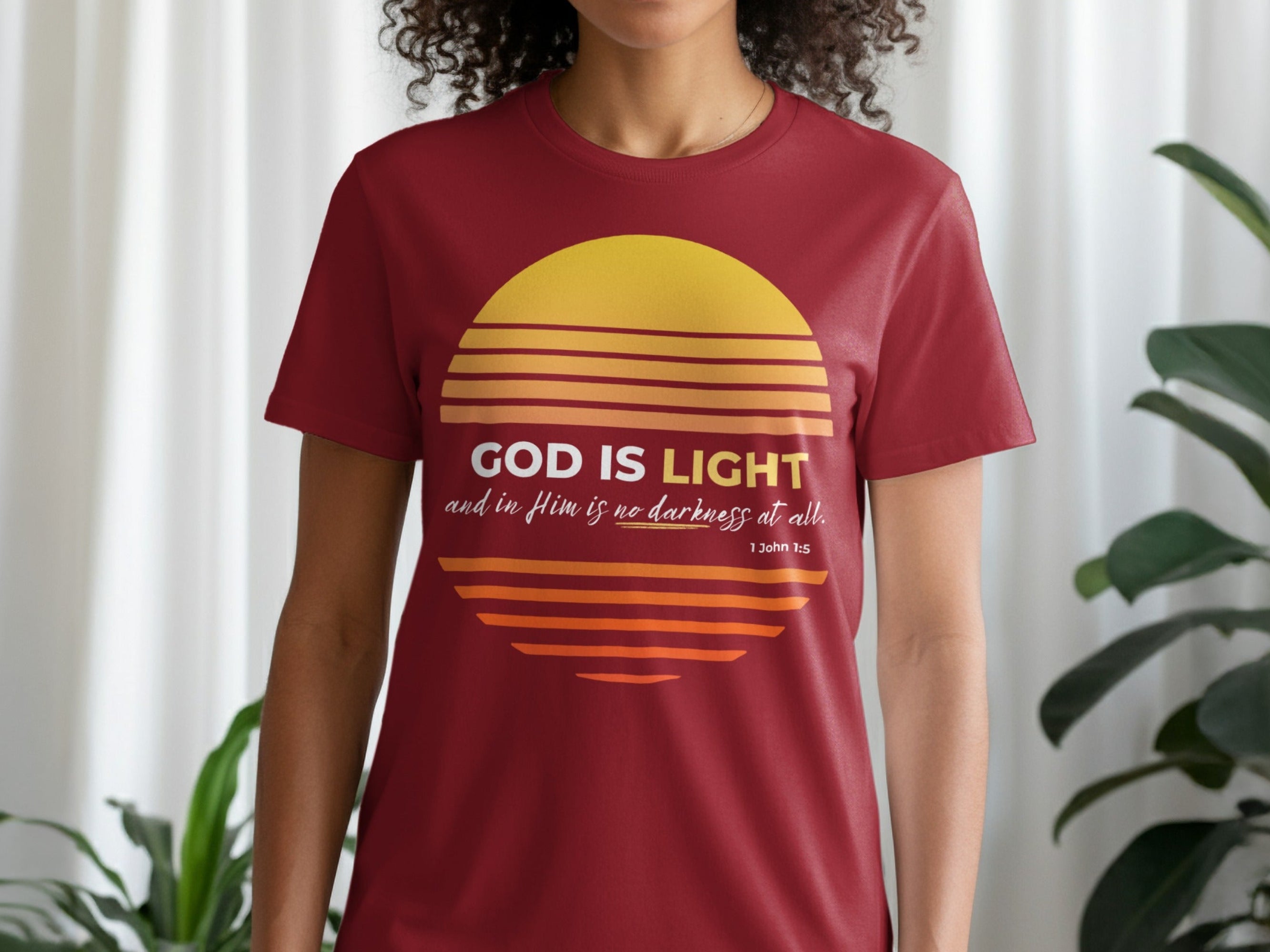 GOD IS LIGHT Inspirational Graphic Tee