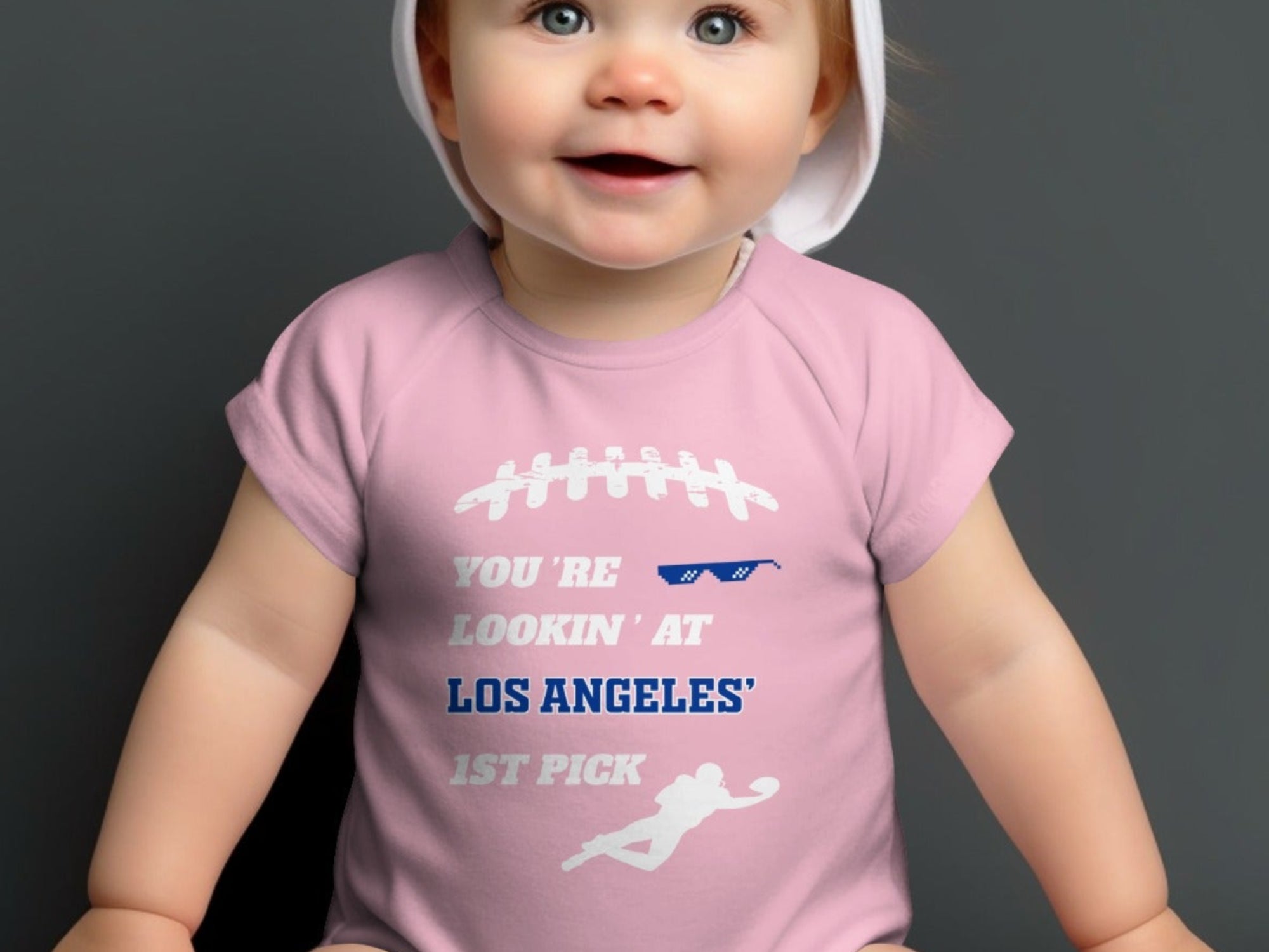 Los Angeles 1st Pick Football Lookin' Baby Bodysuit