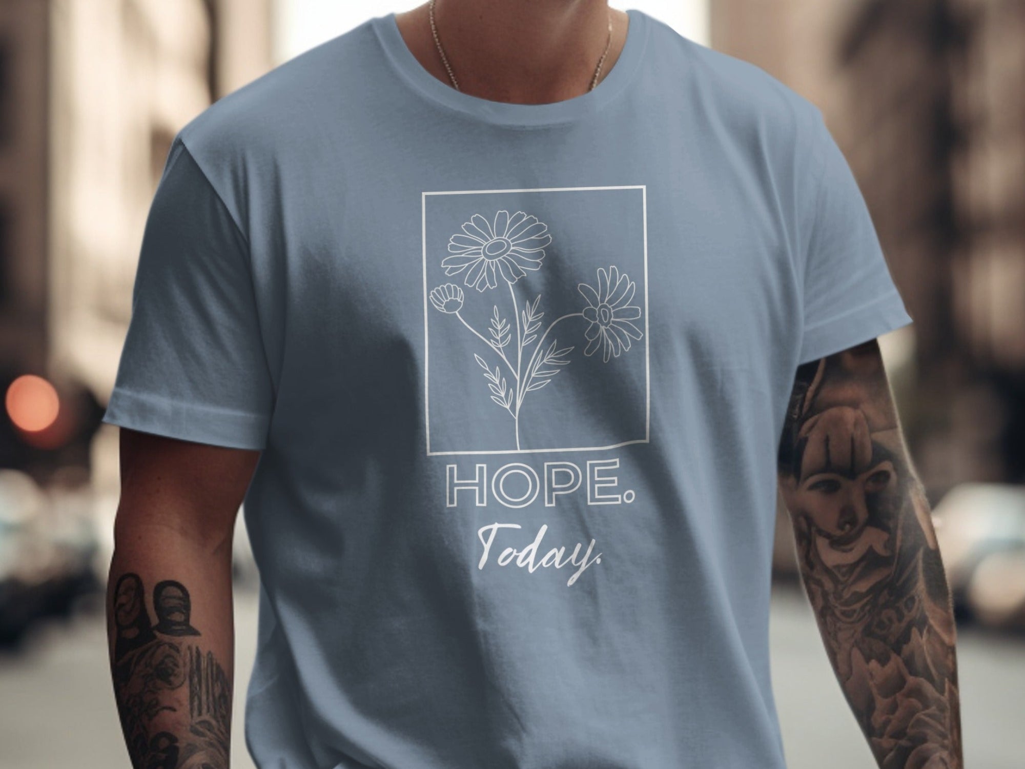 Hope Today Floral Design Graphic T-Shirt