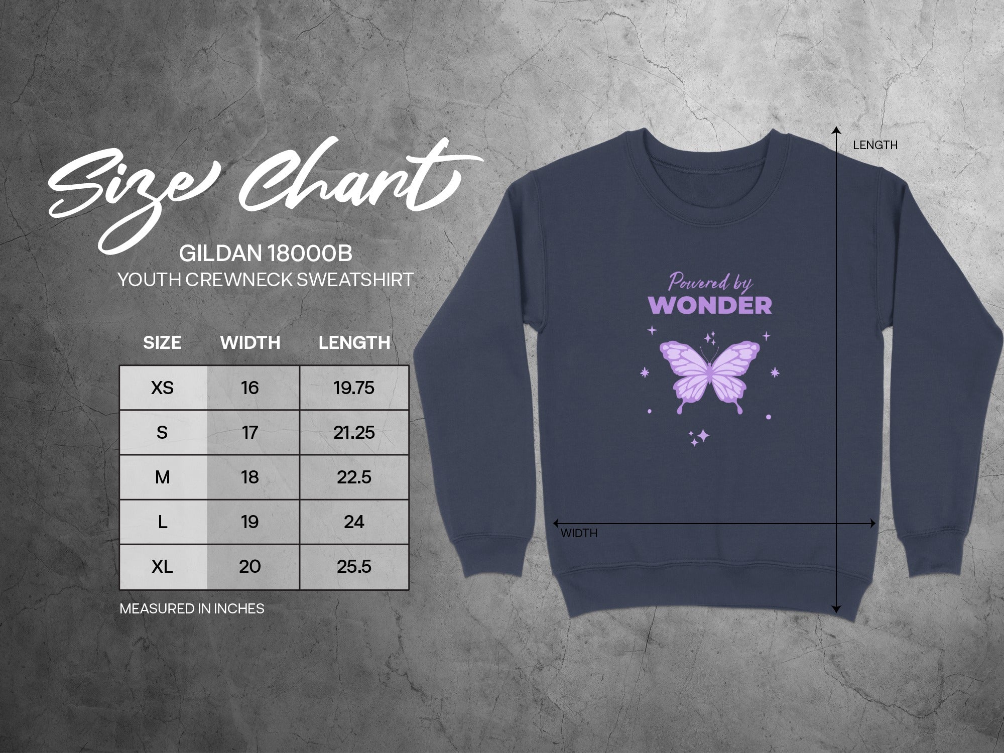 Powered by Wonder Youth Crewneck Sweatshirt