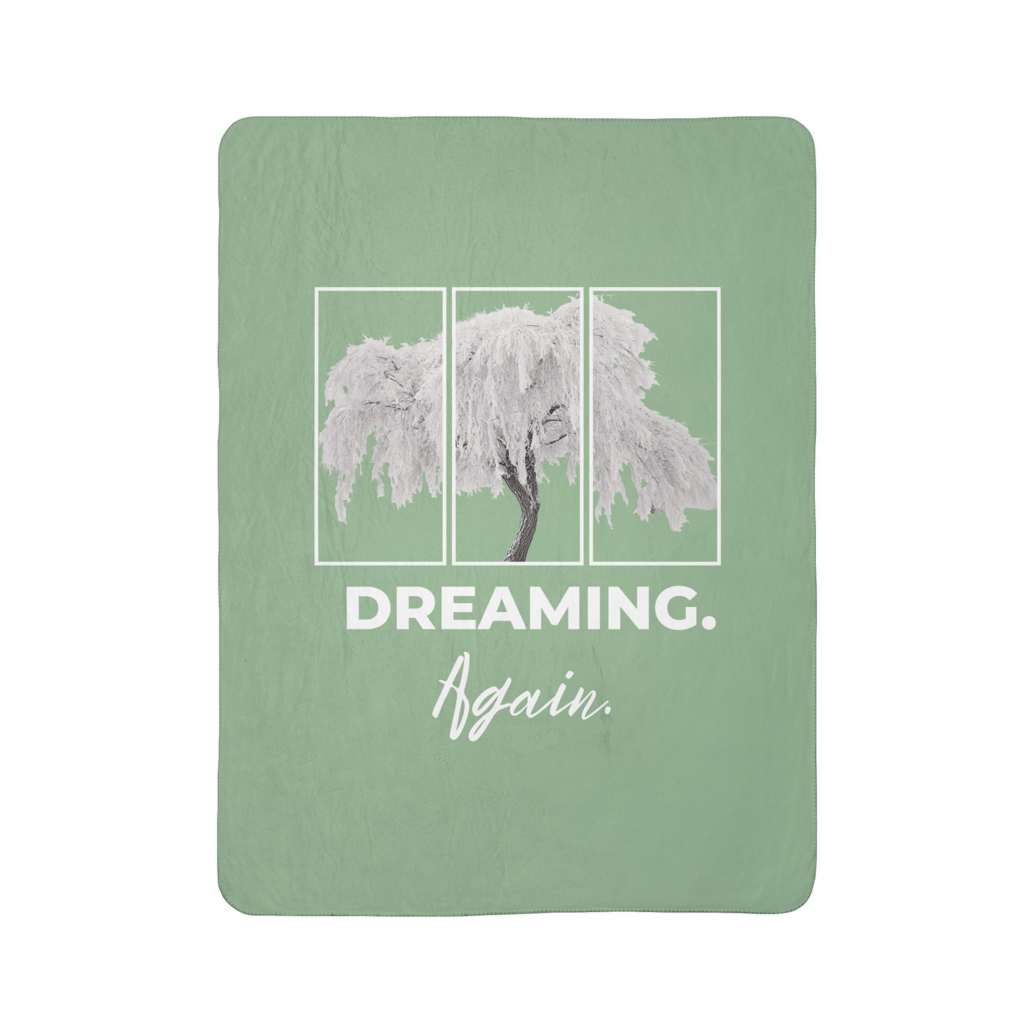 Dreaming Again Willow Tree Fleece Sherpa Blanket