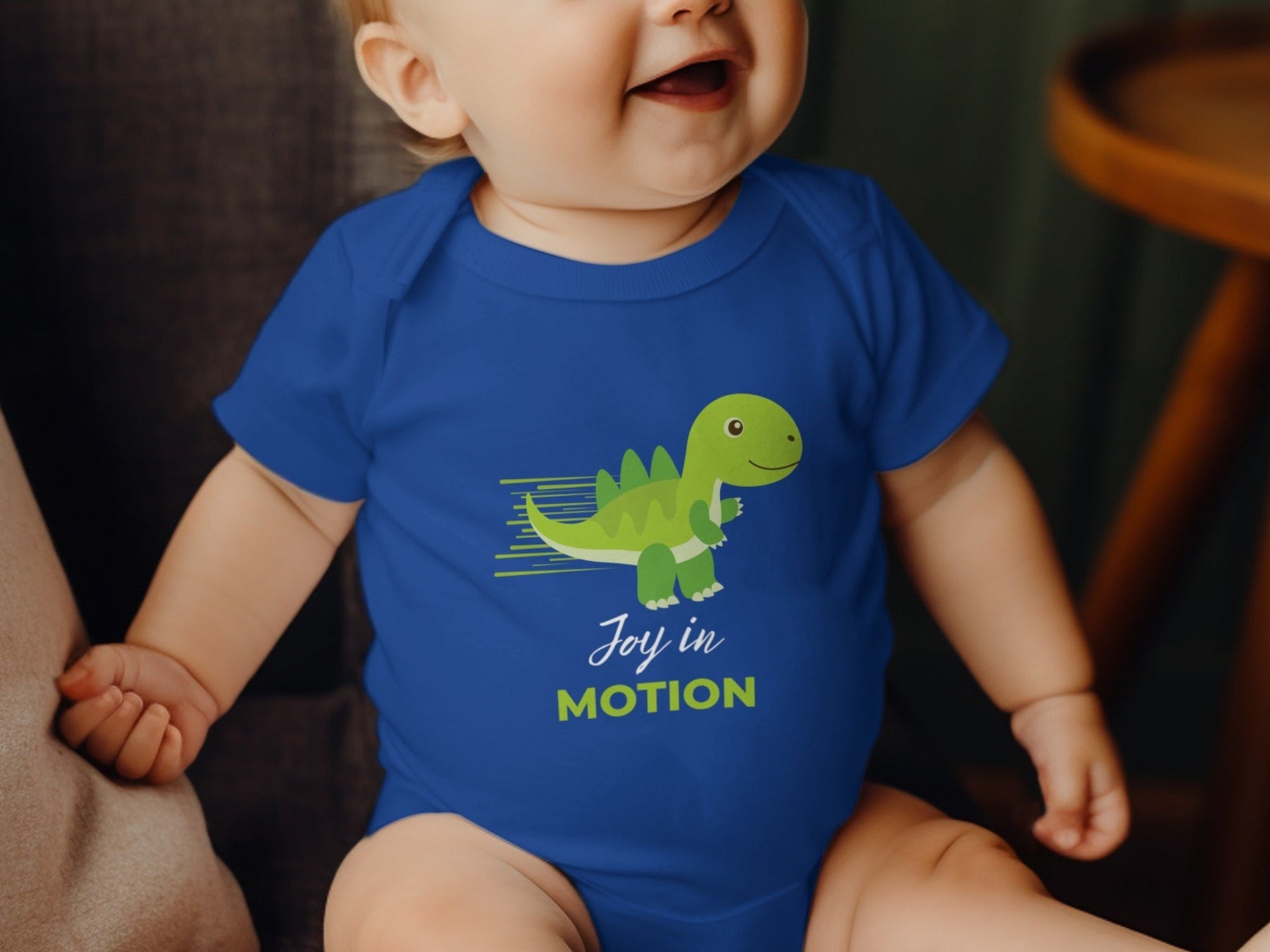 Joy in Motion Dinosaur Graphic Baby Onesie Clothing