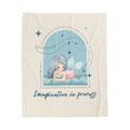 Imagination in Process Mermaid Kids Plush Blanket | Velveteen Cozy Throw