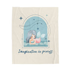Imagination in Process Mermaid Kids Plush Blanket | Velveteen Cozy Throw