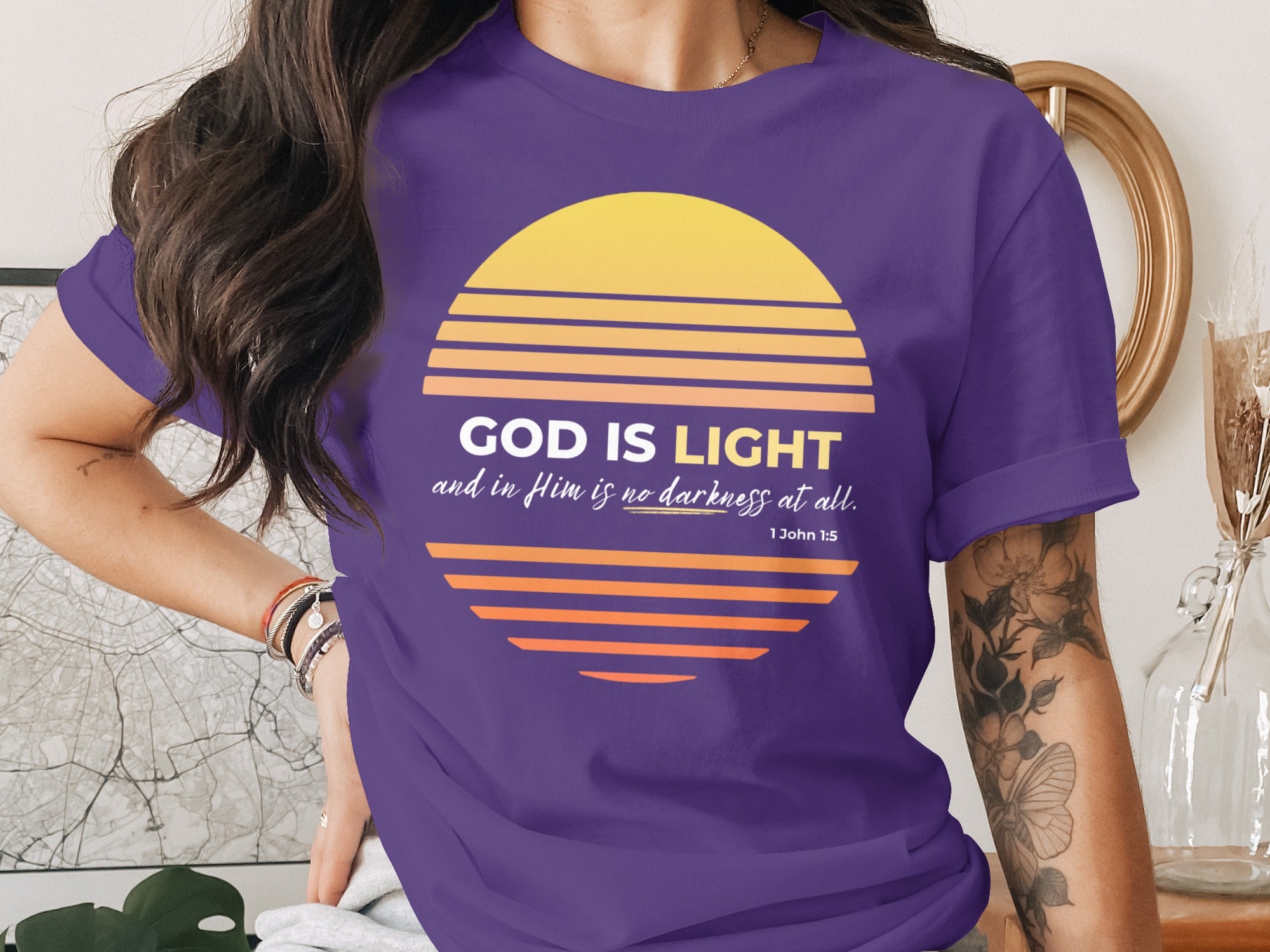 GOD IS LIGHT and in Him is no darkness at all T-shirt