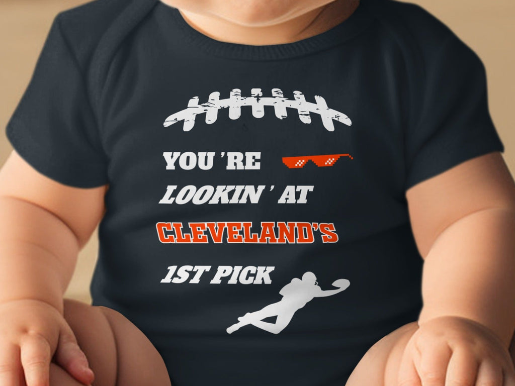 Cleveland's 1st Pick Baby Bodysuit Football Apparel
