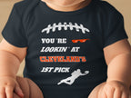 Cleveland's 1st Pick Baby Bodysuit Football Apparel