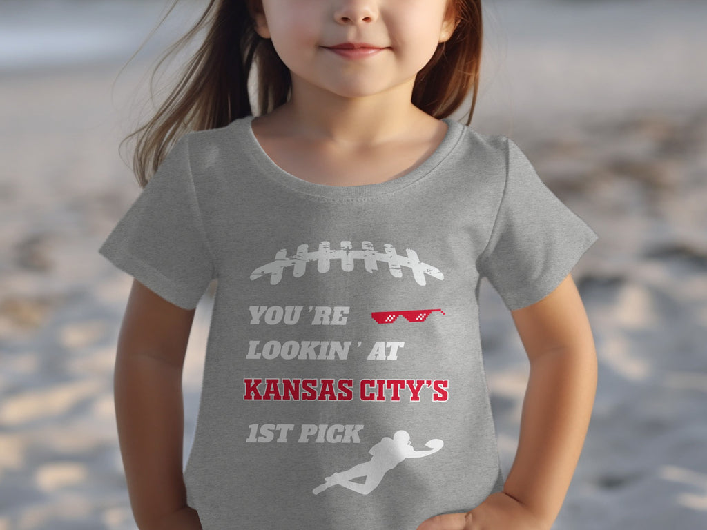 Kansas City's 1st Pick Themed Kids Graphic T-Shirt