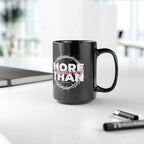 “More Than Conquerors” Christian Coffee Mug – Romans 8:37 Bible Verse Mug –  Faith Scripture Mug (11oz / 15oz)
