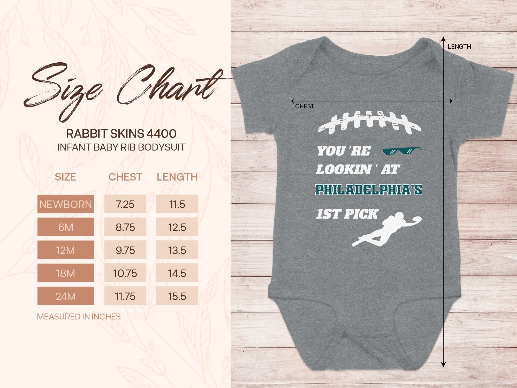 You're Lookin' at Philadelphia's 1st Pick Baby Bodysuit