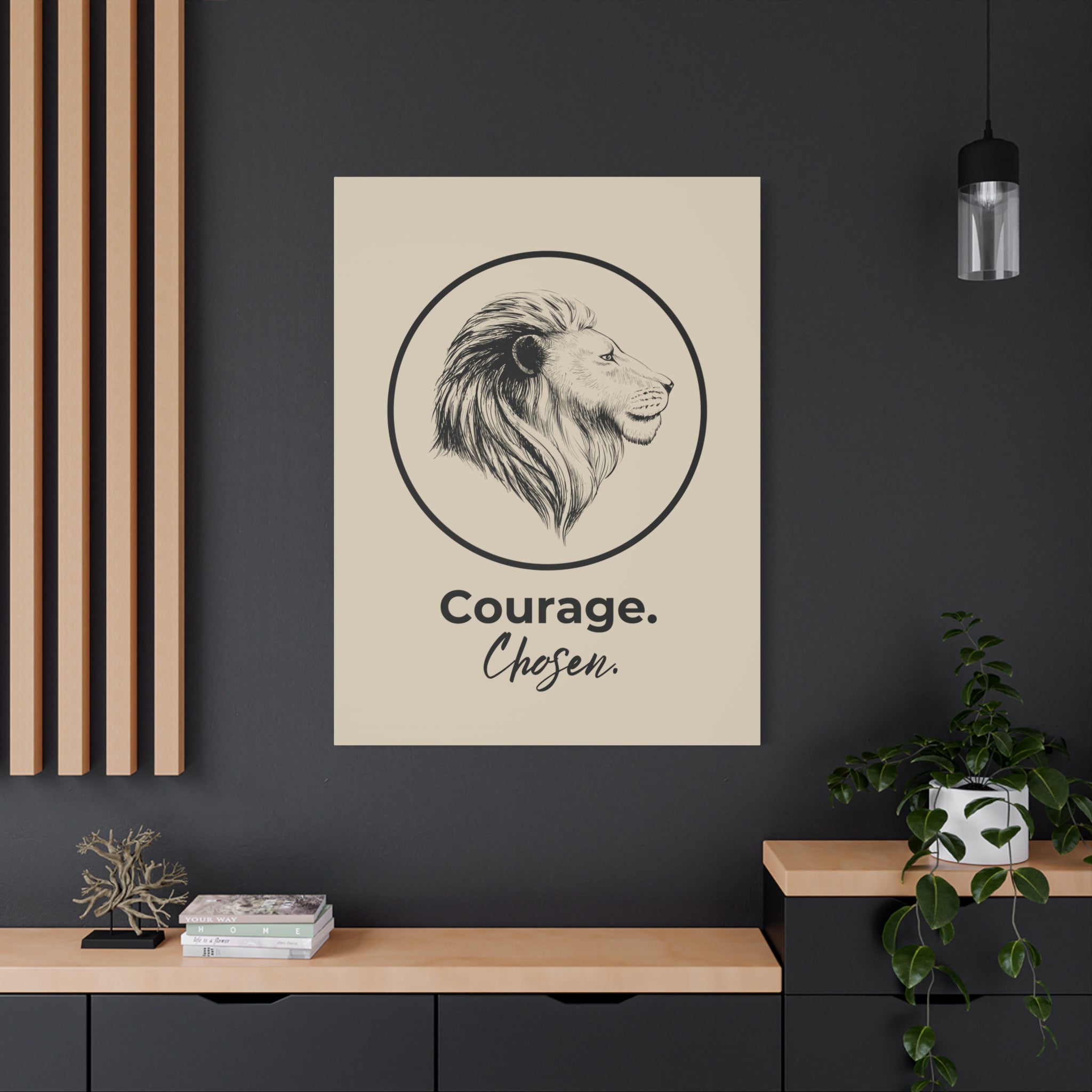 Courage Chosen Canvas Art | Inspirational Wall Art